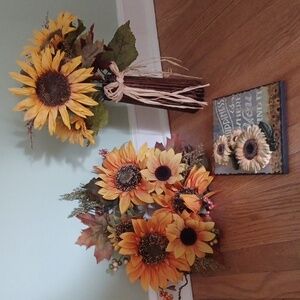 Sunflower decorations 3 pieces